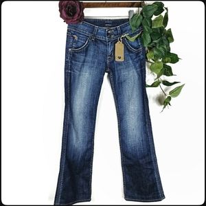 HUDSON Classic Bootcut Stretchy Deep Wash Jeans in Elm Size: 27